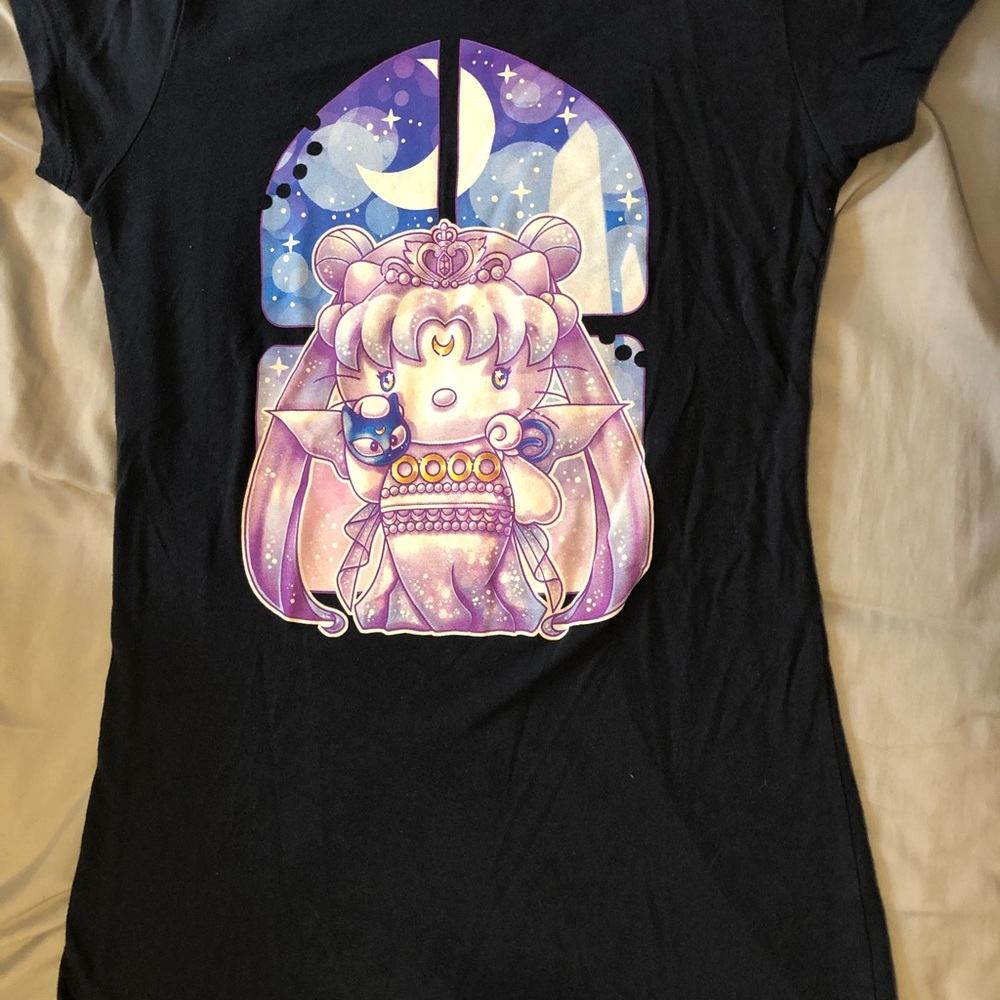 TeeFury Hello Kitty/Sailor Moon Tee
